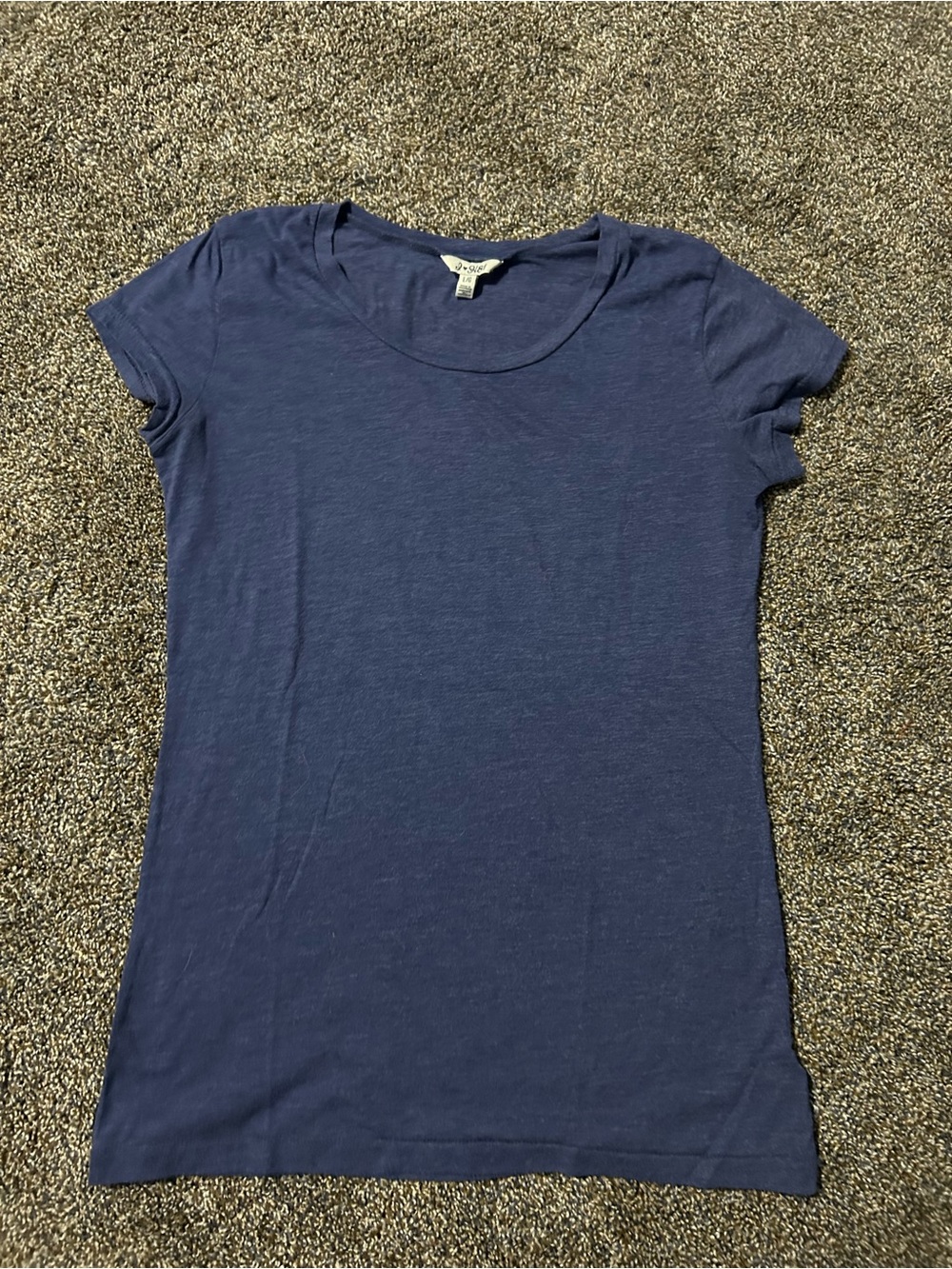 H81 large blue round neck casual tee tshirt basic essential layering summer fall